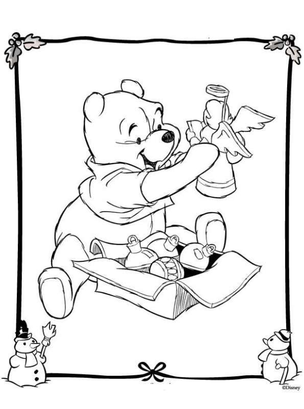 Kids-n-fun | Kleurplaat Kerstmis Disney Kerstmis Disney